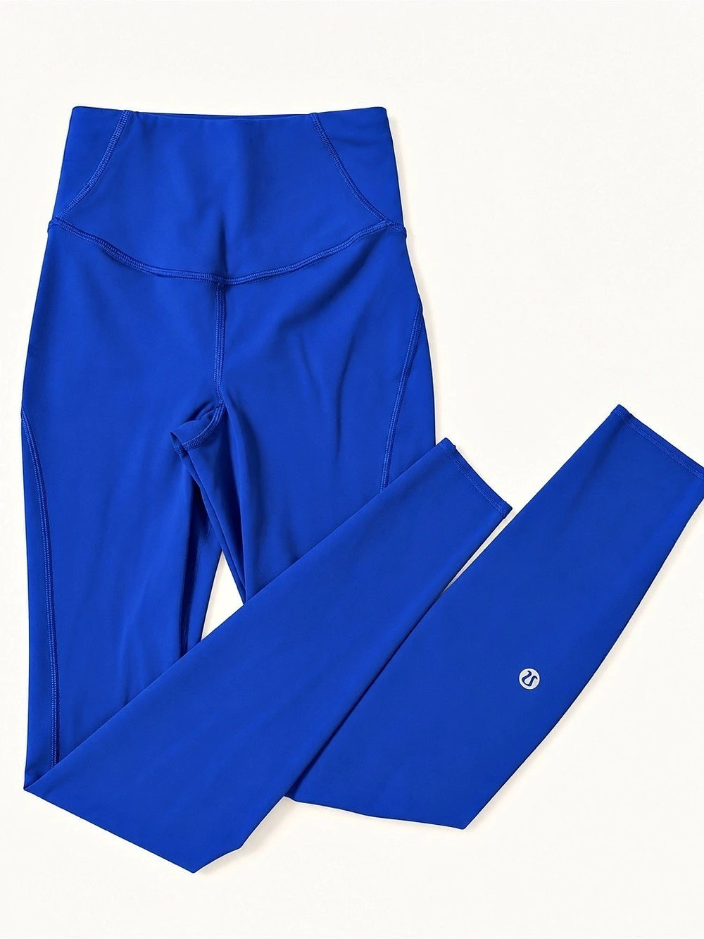lululemon Blue Leggings High Rise Side Pocket Athletic Yoga Running